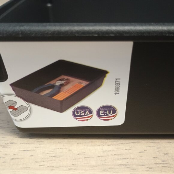 Rubbermaid No-Slip Interlocking Drawer Organizer, 6-in. x 9-in., Black with Gray - Picture 4 of 5